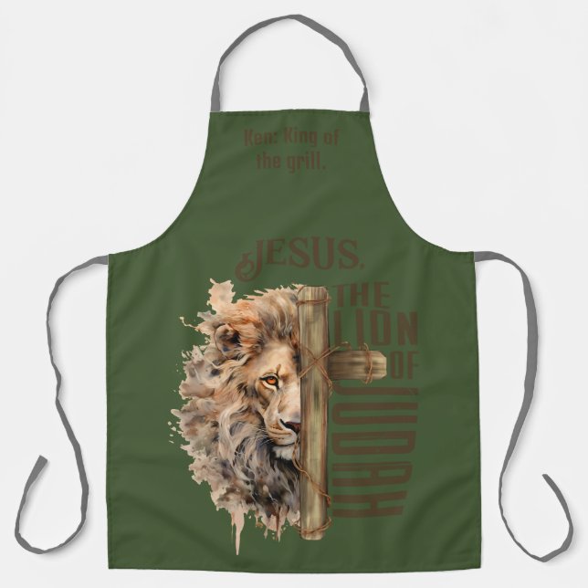 Personalize l Scripture l Jesus l Lion, man's Apron (Front)