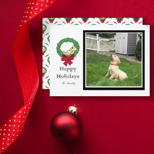 Personalize Lab Puppy Wreath Simple Photo Template