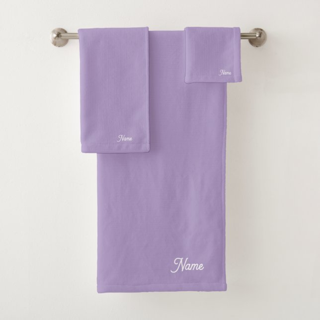 Personalize Lavender Gift Personal      Bath Towel Set (Insitu)
