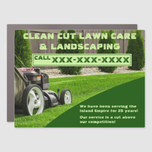 Personalize Lawn Care Business Truck Car Magnet