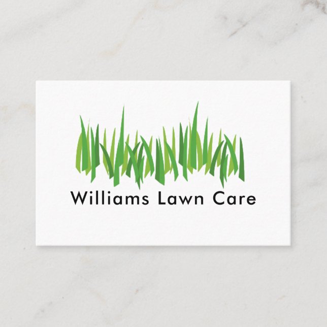 Personalize Lawn Care Mowing Garden 100 Business Card (Front)
