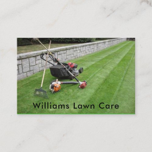 Personalize Lawn Care Mowing Garden 100 Business Card