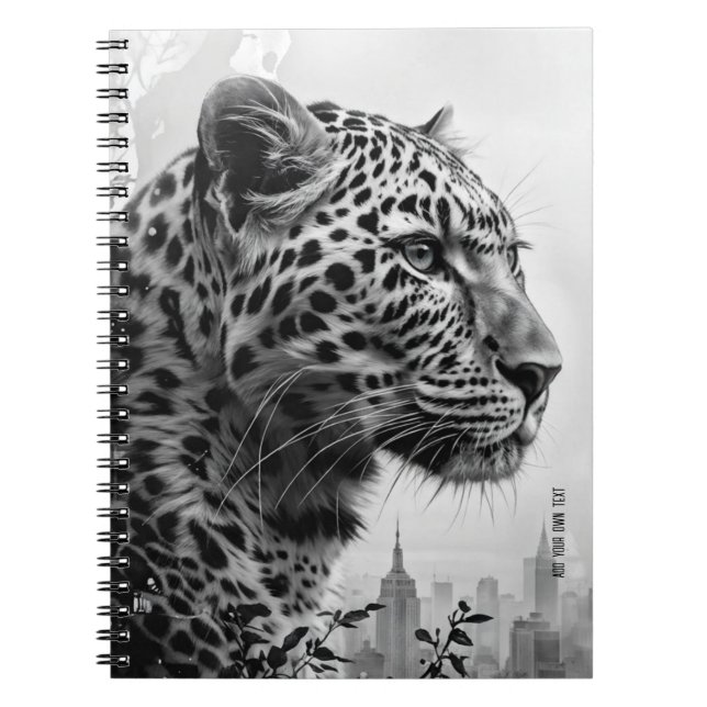 PERSONALIZE Leopard in the City Notebook (Front)
