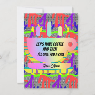 Personalize Let's Have Coffee And Talk Note Card