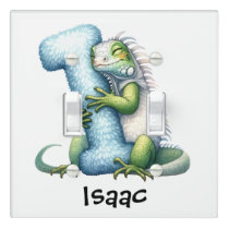 Personalize Letter I Monogram Name Nursery Kids  Light Switch Cover