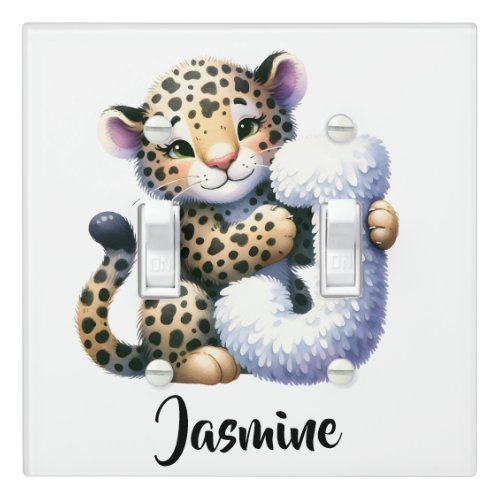 Personalize Letter J Monogram Name Nursery Kids Light Switch Cover