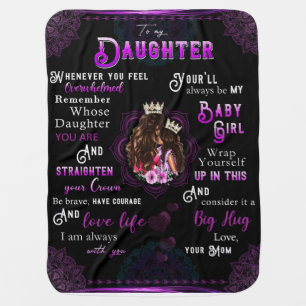Personalize Letter To My Daughter From Mom Baby Blanket