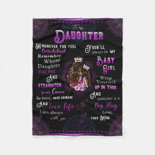 Personalize Letter To My Daughter From Mom Fleece Blanket