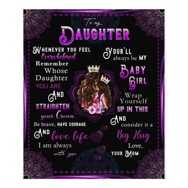 Personalize Letter To My Daughter Photo Print (Front)