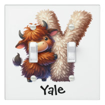 Personalize Letter Y Monogram Name Nursery Kids Light Switch Cover