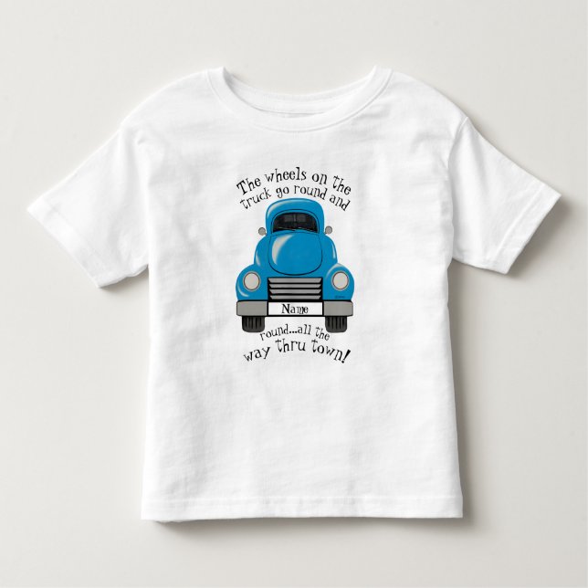 Personalize License~ Big Blue Truck Shirt (Front)