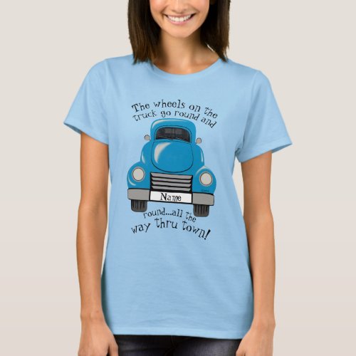 Personalize License Big Blue Truck Shirt