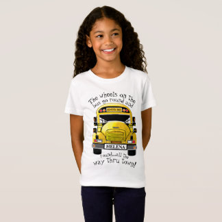 Personalize License Plate Name School Bus Shirt