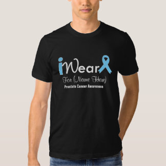 Personalize Light Blue Ribbon Prostate Cancer T-Shirt