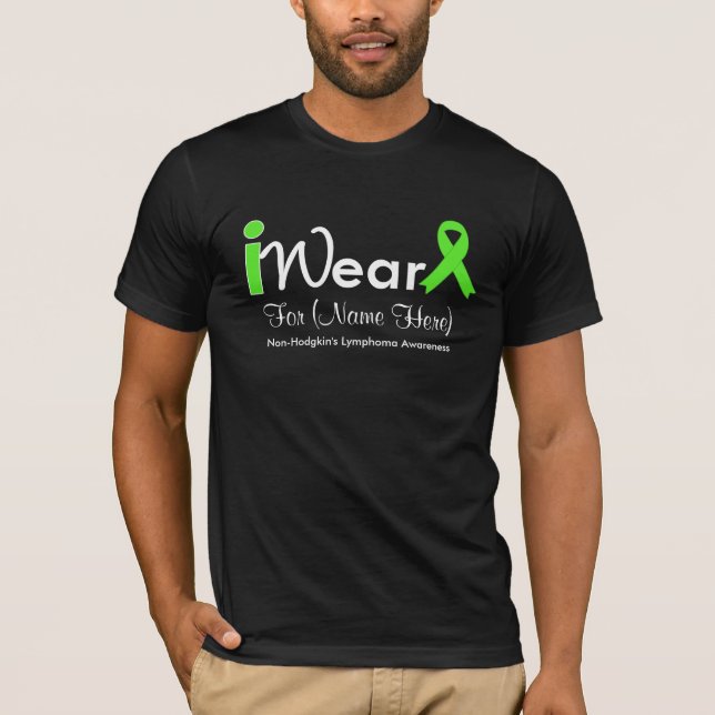 Personalize Lime Green Non-Hodgkin's Lymphoma T-Shirt (Front)