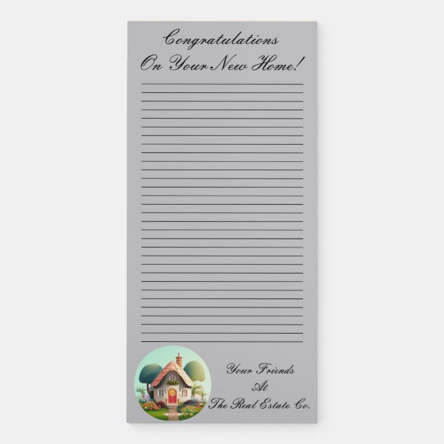 Personalize Lined Gift Notepad New House Design (Front)