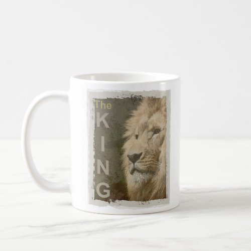 Personalize Lion Head Animal King Elegant Template Coffee Mug