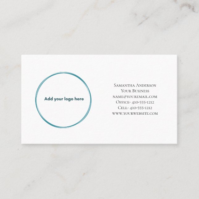 Personalize Logo Social Media Business Card (Front)