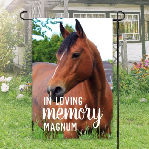 Personalize Loving Memory Pet Photo Horse Memorial Garden Flag