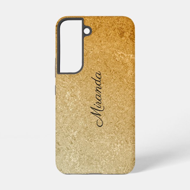 Personalize Luxe Gold Samsung Galaxy Case (Back)