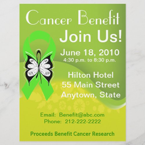 Personalize Lymphoma Fundraising Benefit Flyer