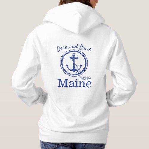 Personalize Made in your town State Anchor Hoodie