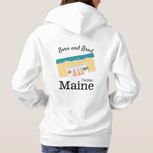Personalize Made in your town State Beach Hoodie