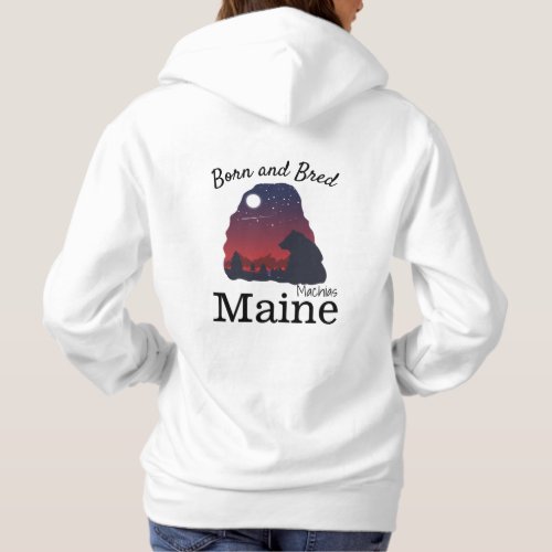 Personalize Made in your town State Bear Hoodie