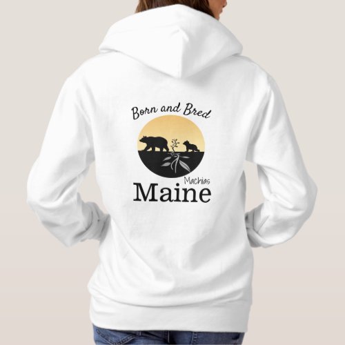 Personalize Made in your town State Bear Hoodie