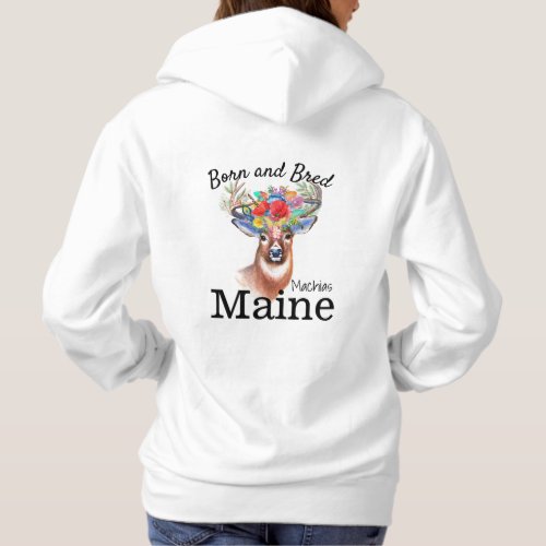 Personalize Made in your town State Deer Hoodie