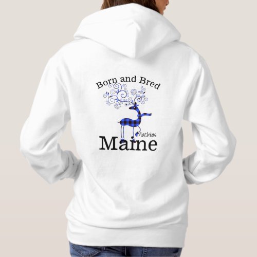 Personalize Made in your town State Deer Hoodie