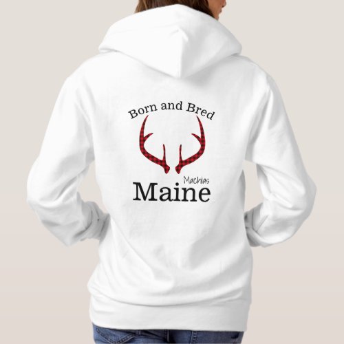 Personalize Made in your town State Deer Hoodie