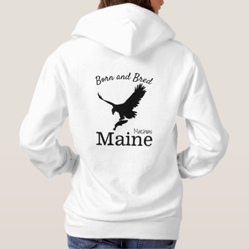 Personalize Made in your town State Eagle Hoodie