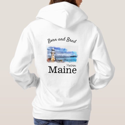 Personalize Made in your town State lighthouse Hoodie