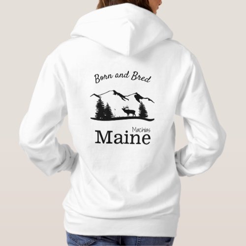 Personalize Made in your town State Moose Hoodie