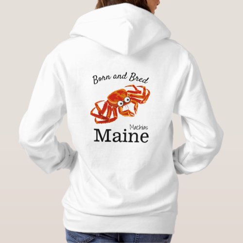 Personalize Made in your town State Pine Crab Hoodie