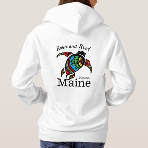Personalize Made in your town State Pine Turtle Hoodie