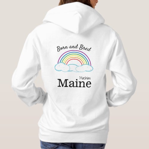 Personalize Made in your town State Rainbow Hoodie