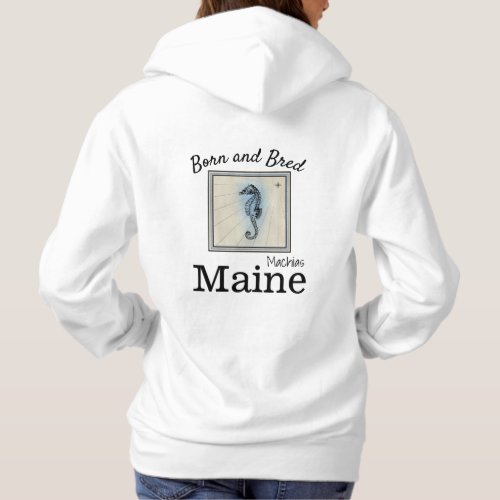 Personalize Made in your town State Seahorse Hoodie