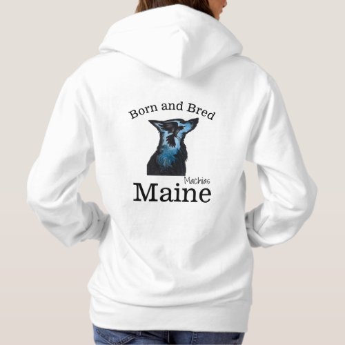 Personalize Made in your town State Wolf Hoodie
