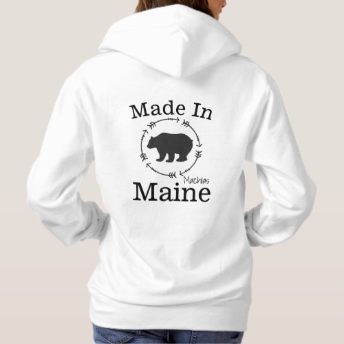 Personalize Made in your town Your State Moose Hoodie