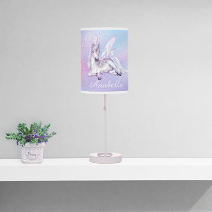 Personalize Magical Glitter Unicorn  Table Lamp