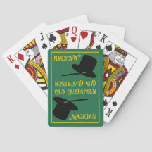 Personalize Magician Top Hat Playing Cards