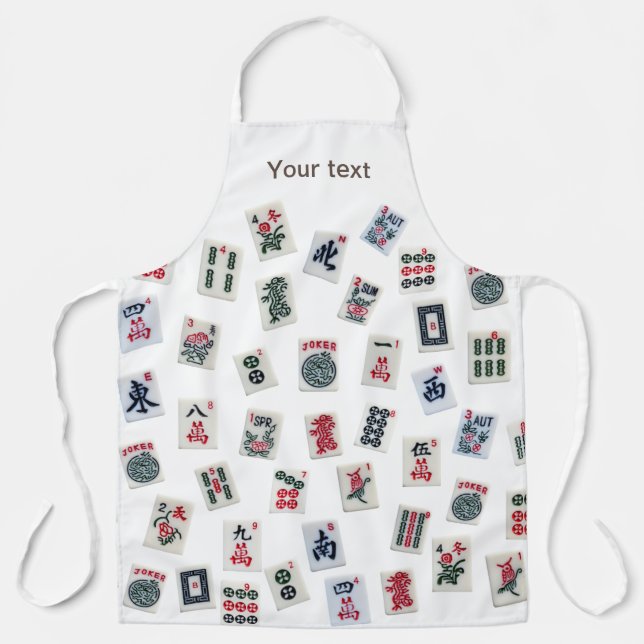 Personalize MahJong tiles and symbols patterns  Apron (Front)