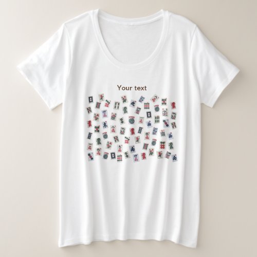 Personalize MahJongg tiles design Plus Size T_Shirt