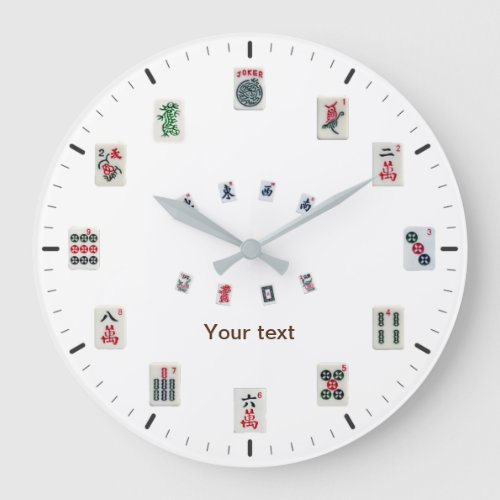Personalize MahJongg tiles design with dials       Large Clock