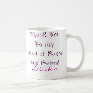 Personalize Maid of Honor Wedding Party Gift Mug