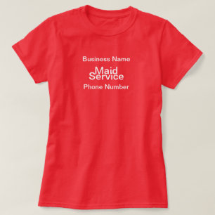 Personalize Maid Service Entrepreneur Red T-Shirt