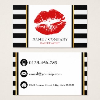 Personalize Makeup Artist Business Card
