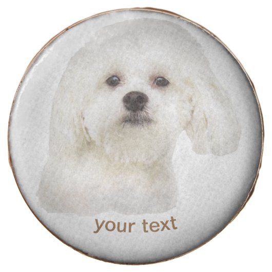 Personalize Maltese puppy Chocolate Covered Oreo (Front)